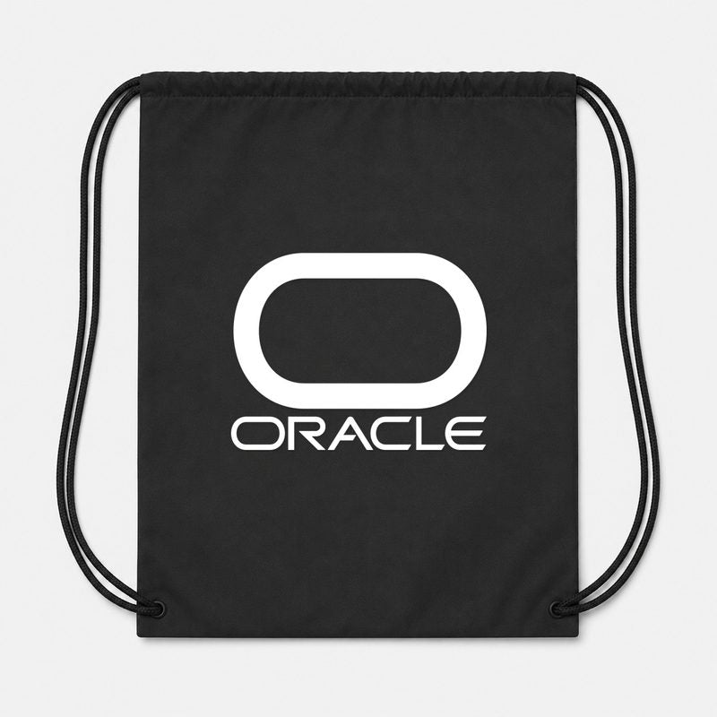 Oracle White Drawstring Bag - Black