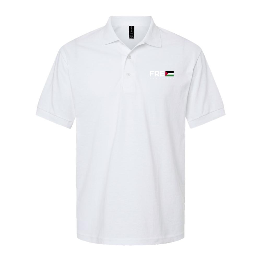 Men's Free Palestine White Dry Blend Polo - White