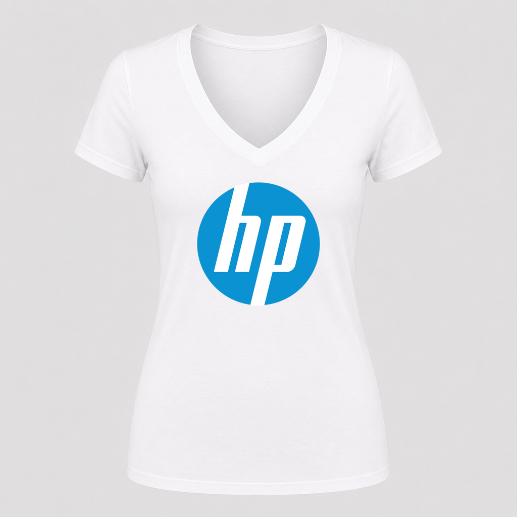 Women's HP V Neck T-Shirt in white