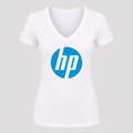Women's HP V Neck T-Shirt in white