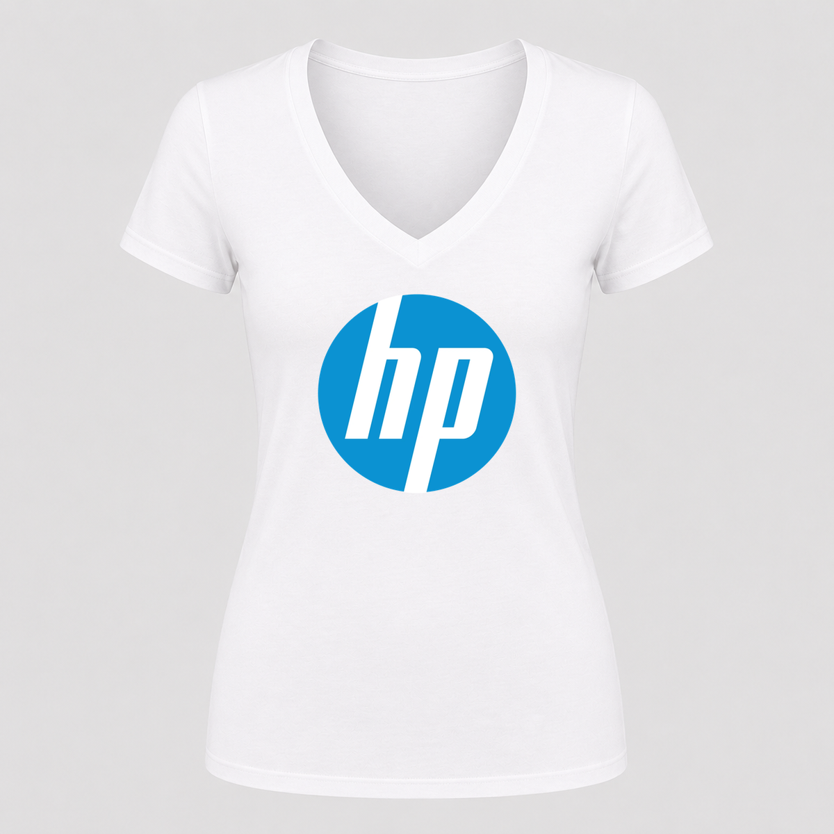 Women's HP V Neck T-Shirt in white