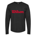 Men's Wilson-Logo-1024x640 Long sleeves Cotton Blend T-Shirt - Black