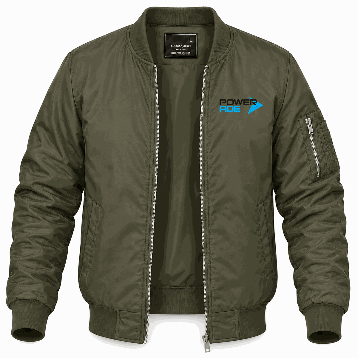 Men's Powerade Lightweight Bomber Jacket - Army Green