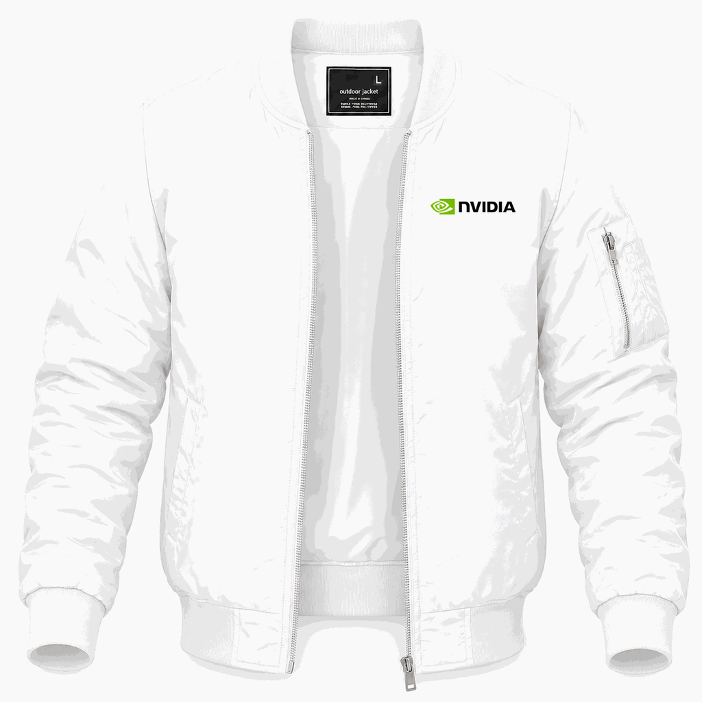 Men's NVIDIA Lightweight Bomber Jacket - White