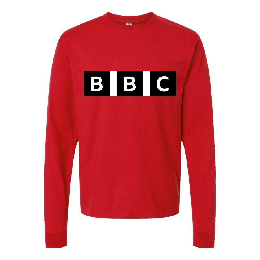 Men's bbc-logo Long sleeves Cotton Blend T-Shirt - Red