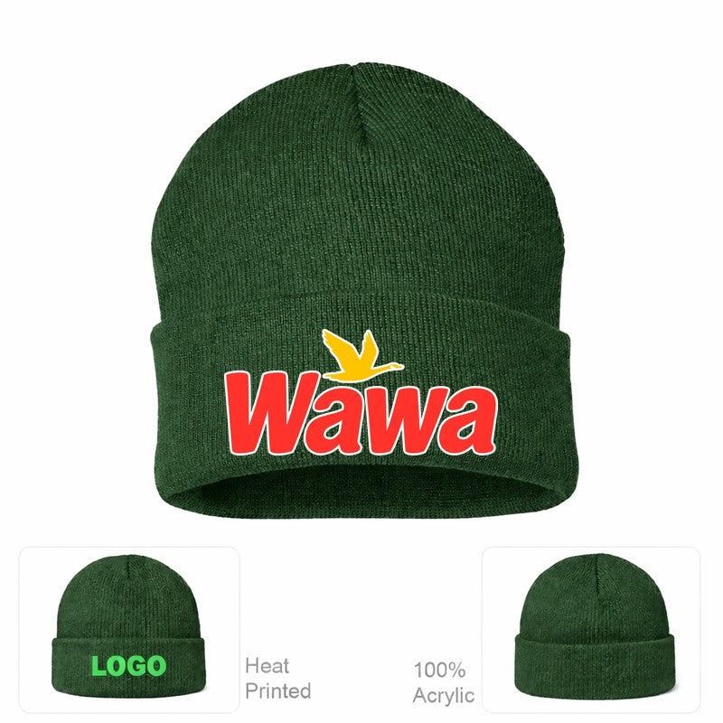 Wawa Gas Station Forest Green Beanie Hat