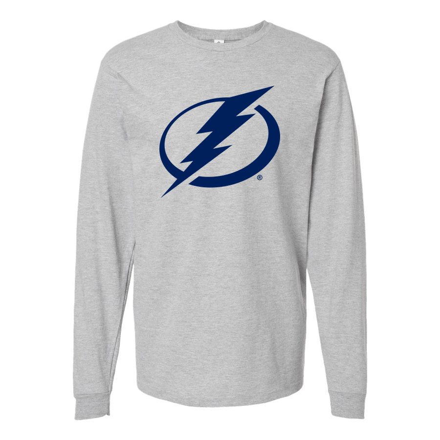 Men's Tampa Bay Lightning Long sleeves Cotton Blend T-Shirt - Gray