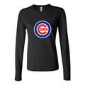 Women's Chicago Cubs Long Sleeve T-Shirt - Black