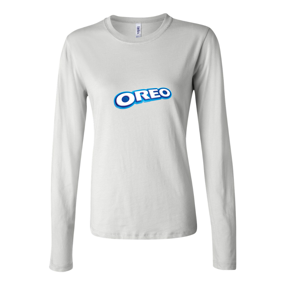Women's Oreo Logo food 1536x864 Long Sleeve T-Shirt - White
