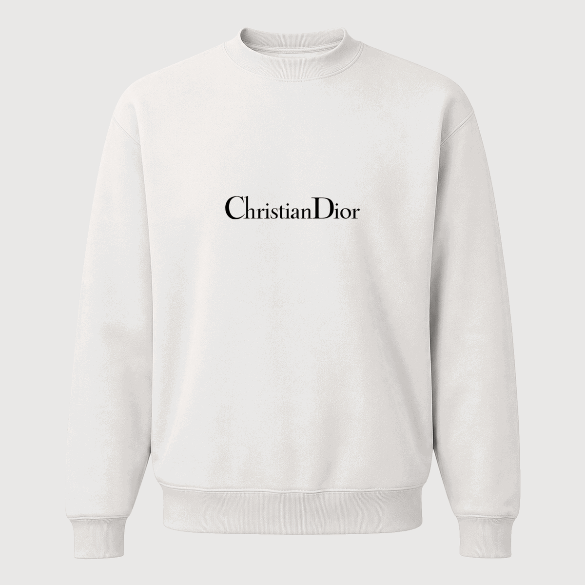 Men's Dior Black Logo Crewneck Sweatshirt - White