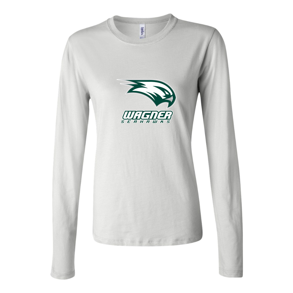 Women's Wagner Seahawks Long Sleeve T-Shirt - White