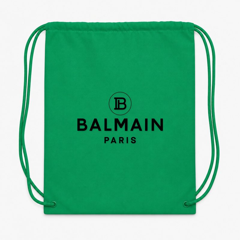 Balmain Paris Drawstring Bag - Green