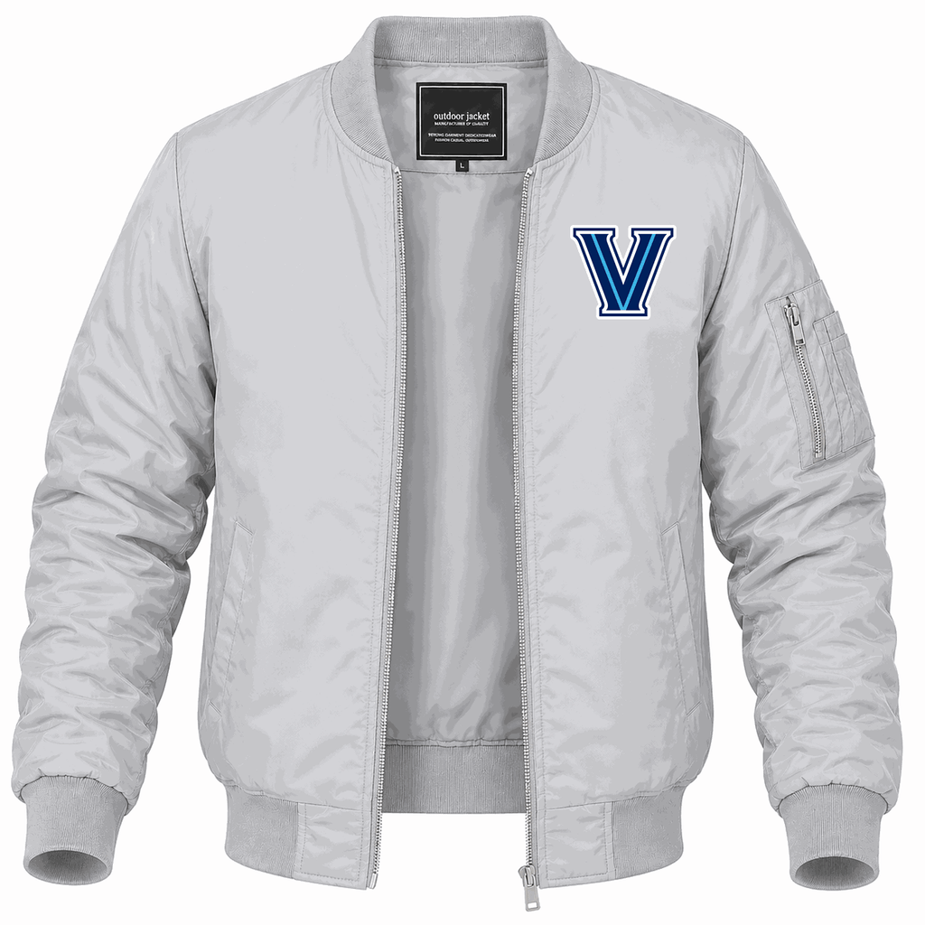 Men's Villanova Wildcats Logo Lightweight Bomber Jacket - Gray