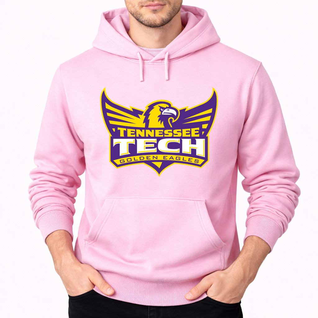 Men's Tennessee Tech Golden Eagles Pullover Hoodie - Pink