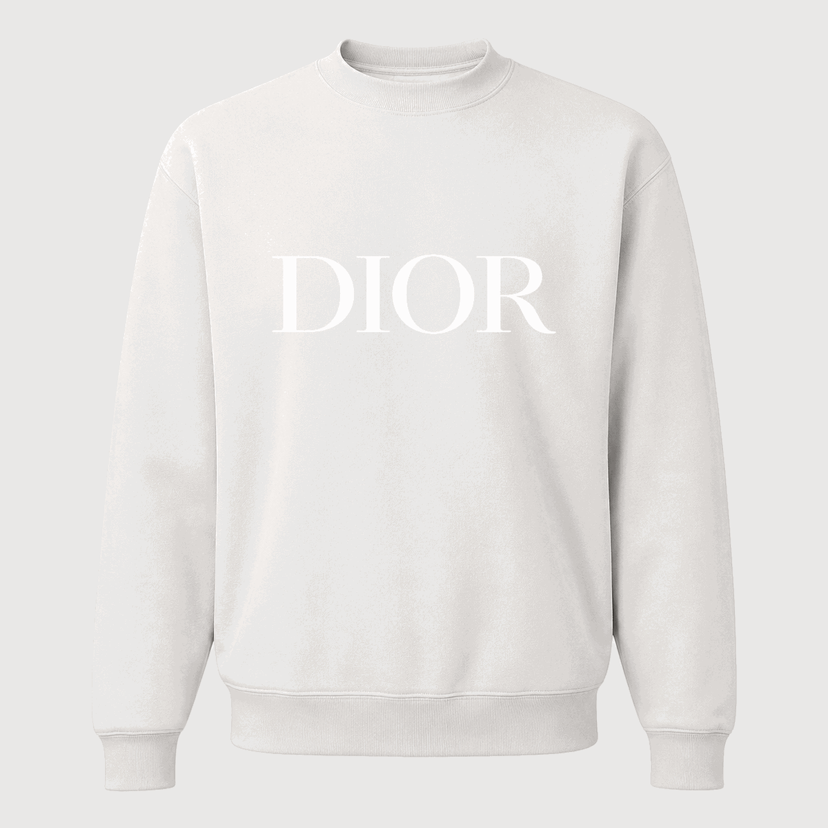 Men's Dior White Logo Design 2 Crewneck Sweatshirt - White