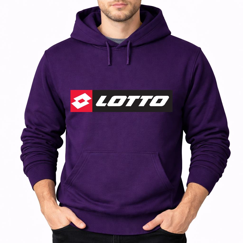 Men's Lotto Pullover Hoodie - Purple
