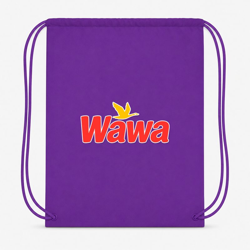 Wawa Gas Station Drawstring Bag - Purple
