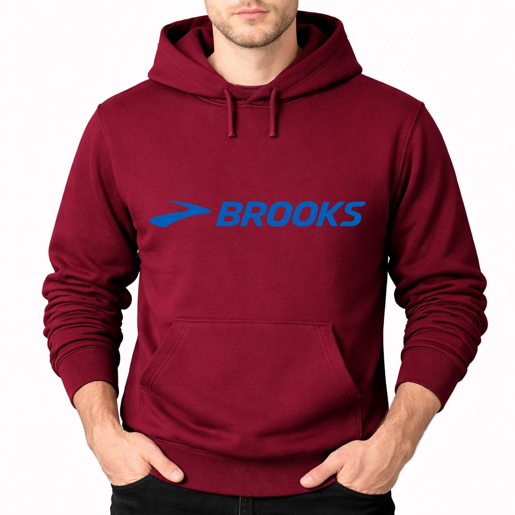 Men's Brooks Pullover Hoodie - Burgundy