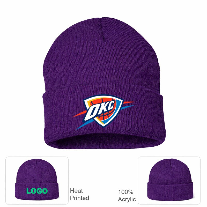 Oklahoma City Thunder Purple Beanie Hat