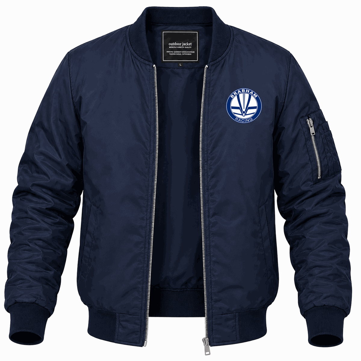 Men's Brabham Racing Lightweight Bomber Jacket - Navy