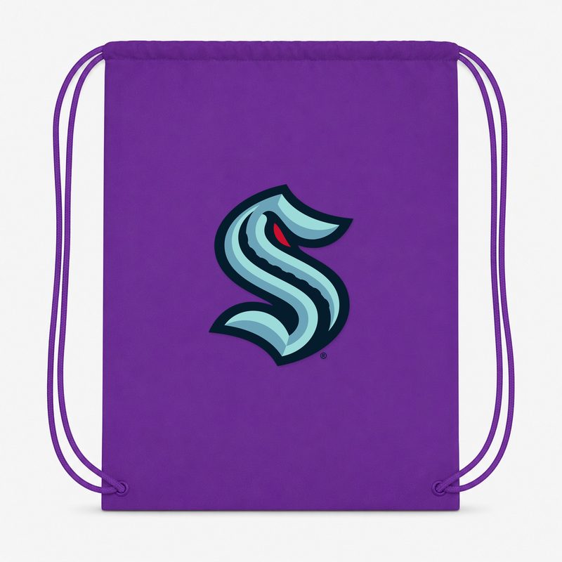 Seattle Kraken Drawstring Bag - Purple