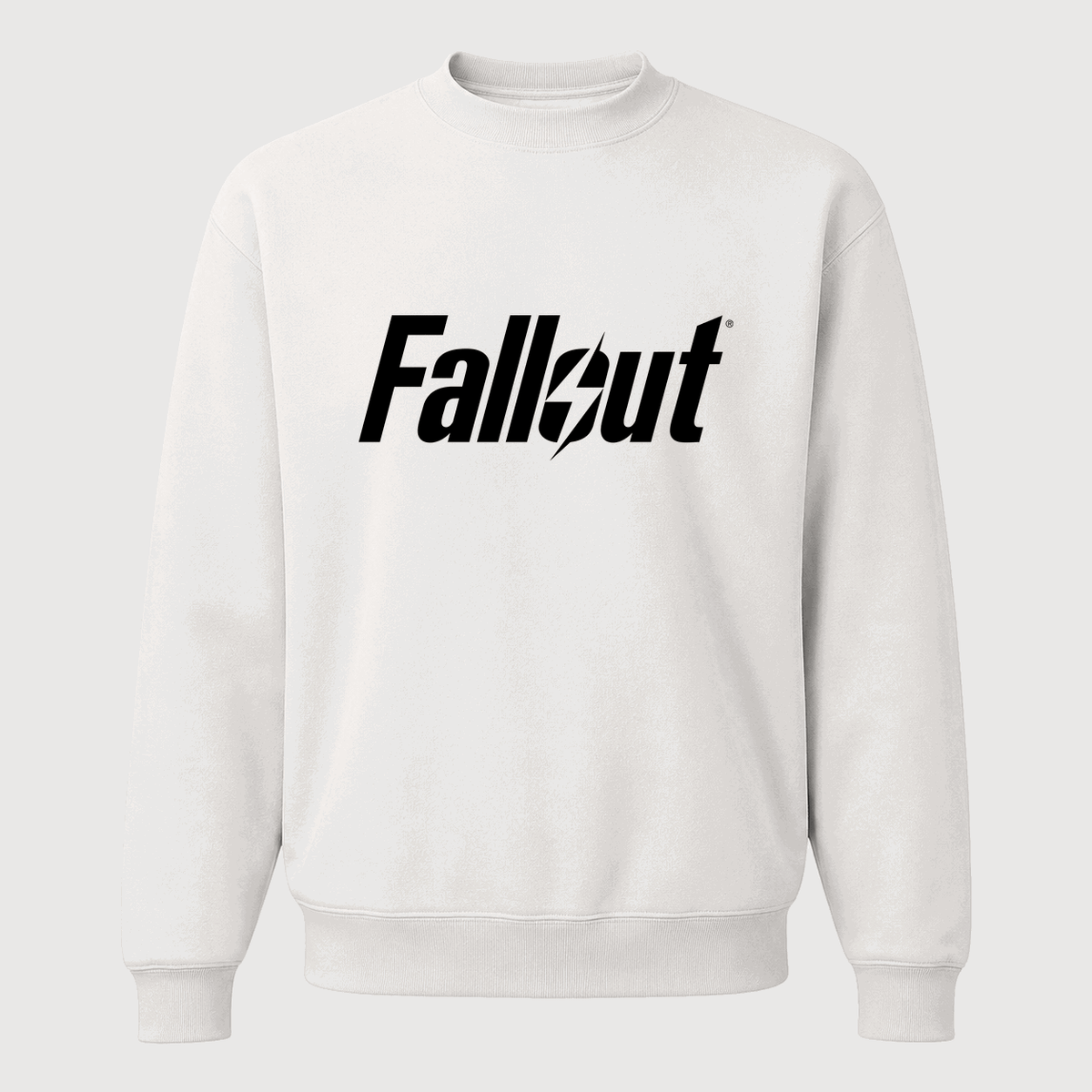 Men's Fallout Black Logo Crewneck Sweatshirt - White