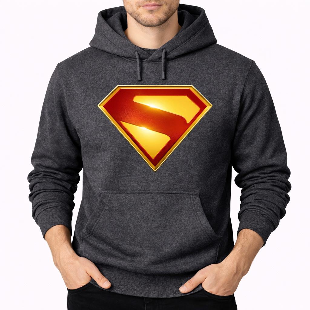 Men's Superman 2025 Pullover Hoodie - Charcoal