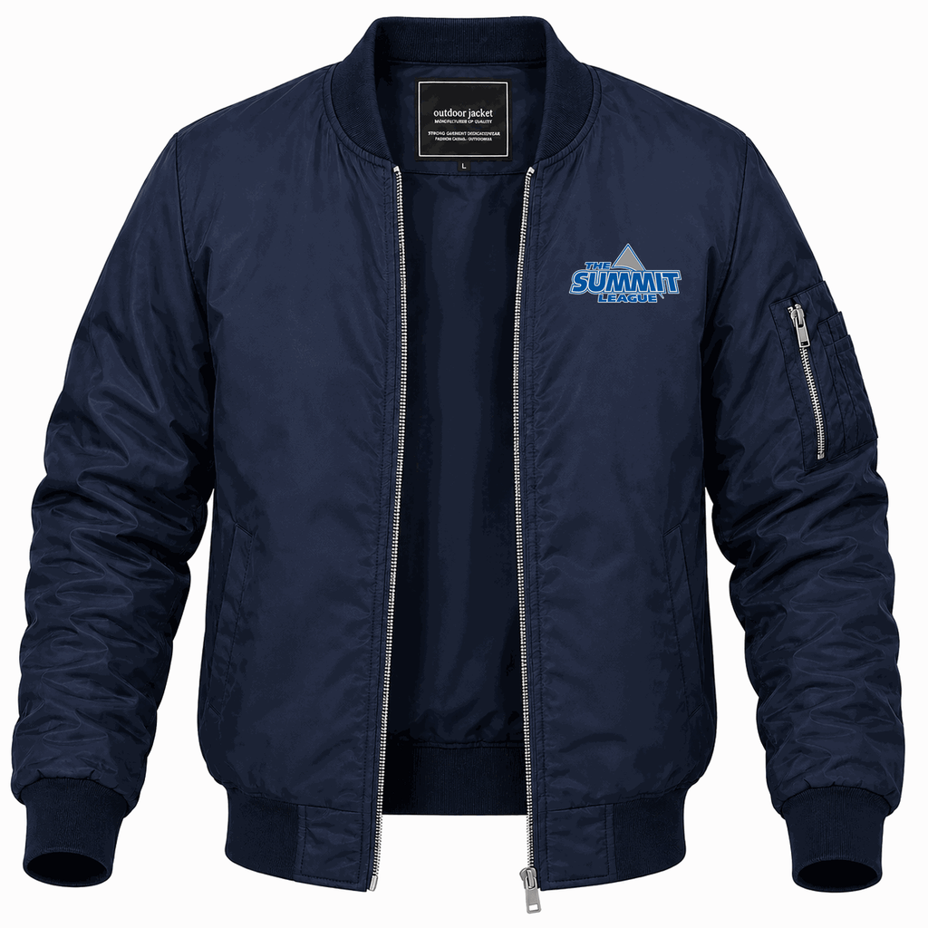 Men's The Summit League Logo Lightweight Bomber Jacket - Navy