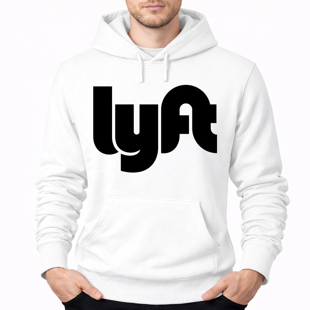 Men's Lyft Black Pullover Hoodie - White