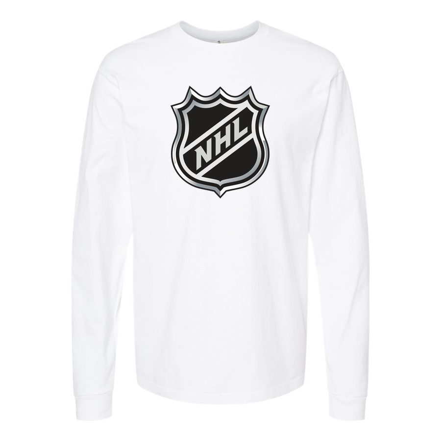 Men's NHL Shield Long sleeves Cotton Blend T-Shirt - White