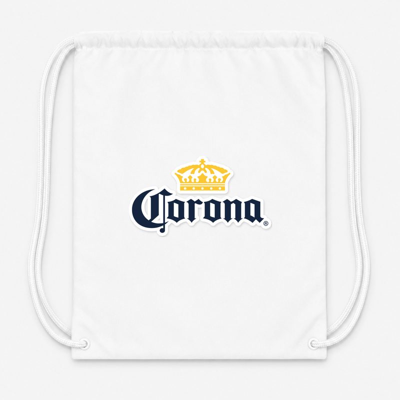 Corona Drawstring Bag - White