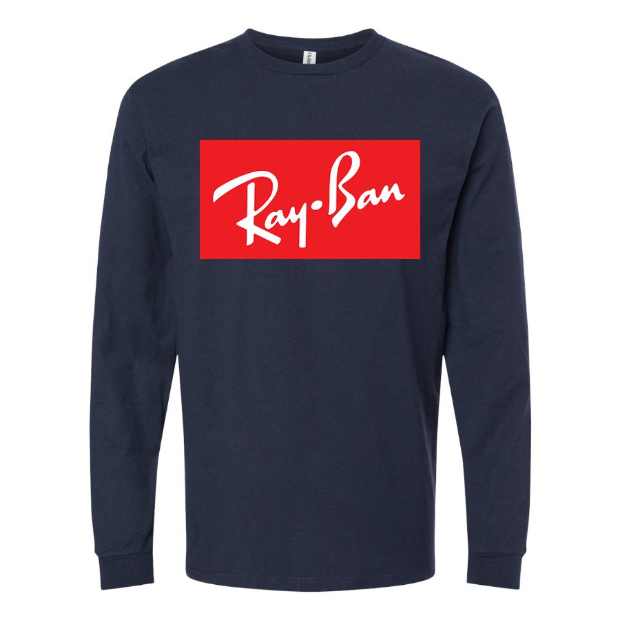 Men's Ray Ban Long sleeves Cotton Blend T-Shirt - Navy