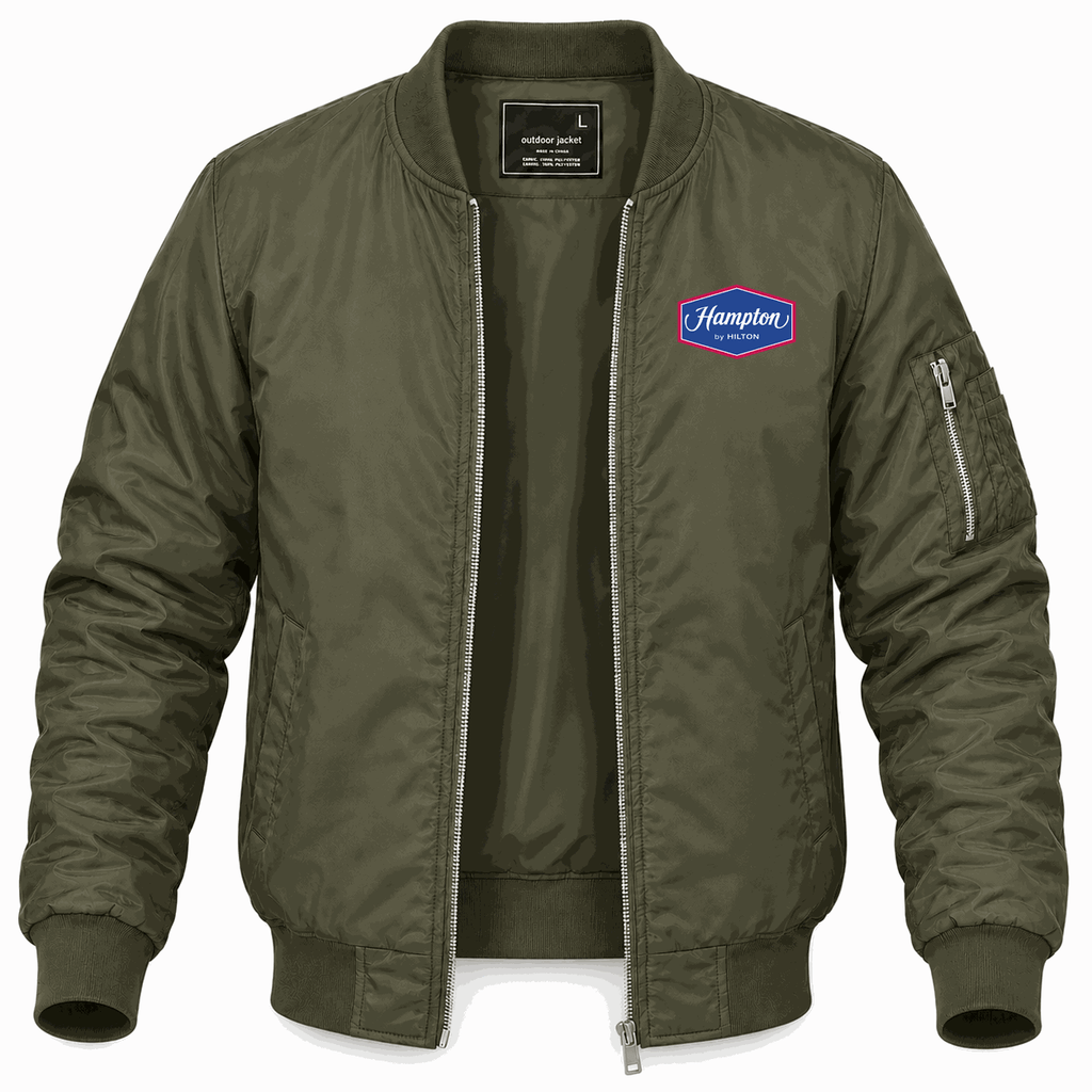 Men's Hampton Lightweight Bomber Jacket - Army Green