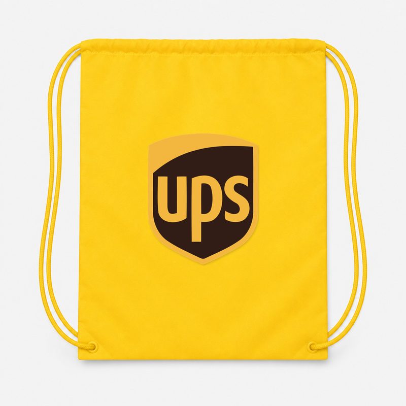 UPS Removebg Preview Drawstring Bag - Yellow