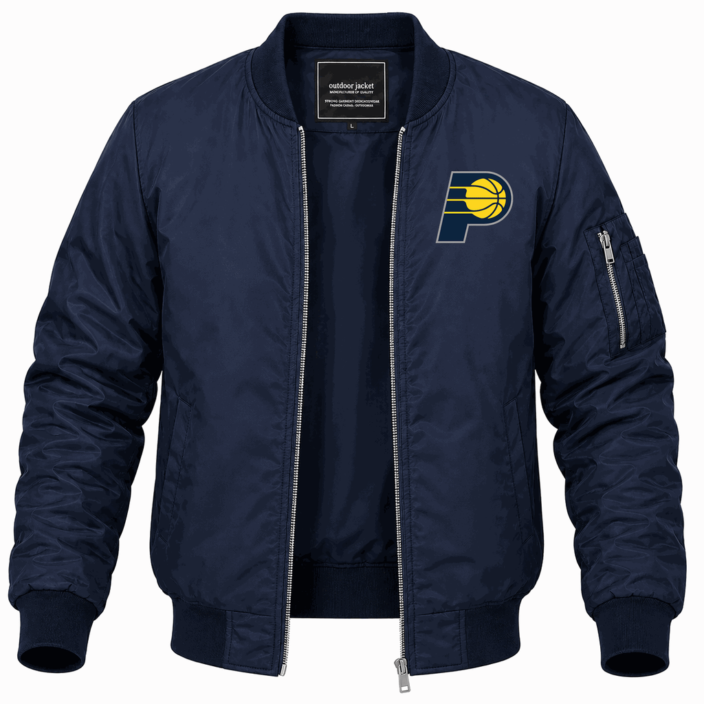 Men's Indiana Pacers Lightweight Bomber Jacket - Navy
