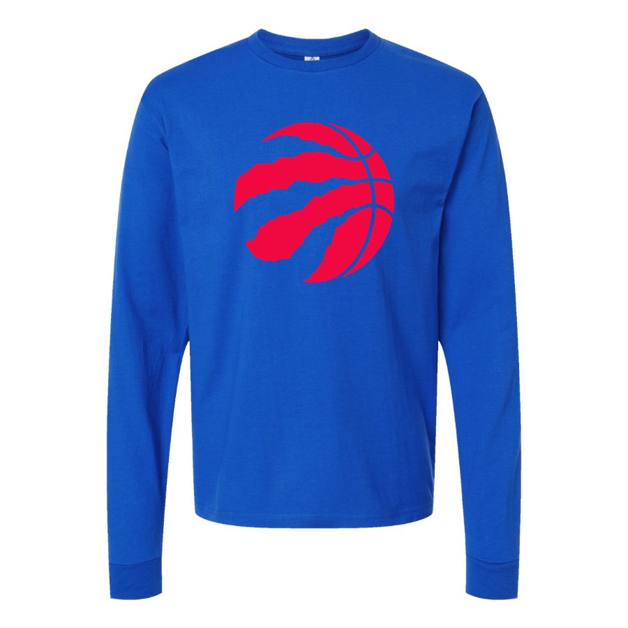 Men's Toronto Raptors Long sleeves Cotton Blend T-Shirt - Blue