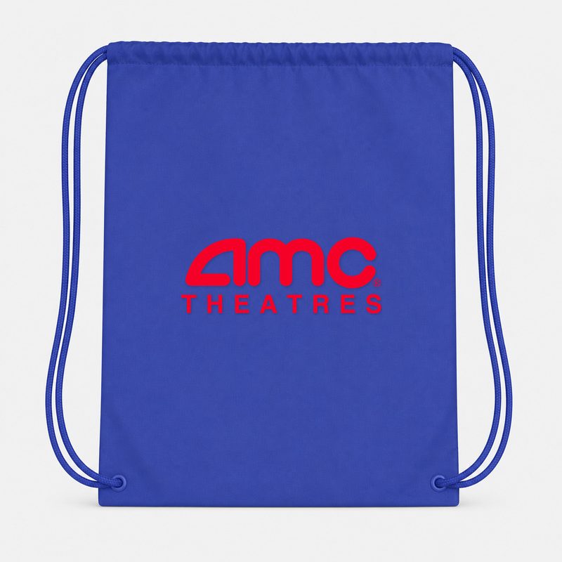 Amc Theatres PNG1 Drawstring Bag - Blue