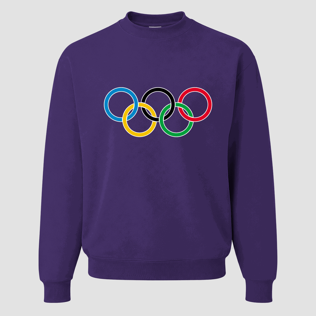 Men's Olympic Rings Logo Crewneck Sweatshirt - Purple