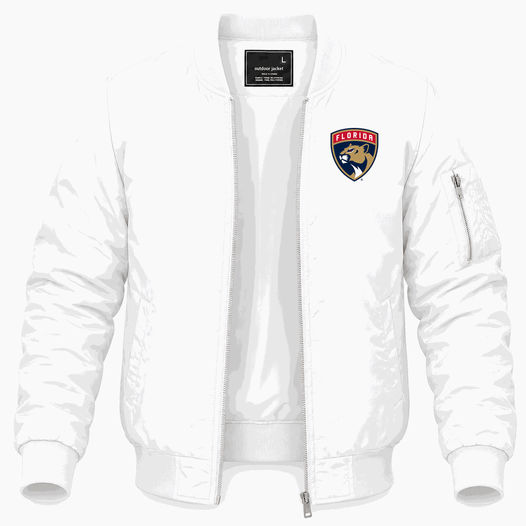 Men's Florida Panthers Lightweight Bomber Jacket - White