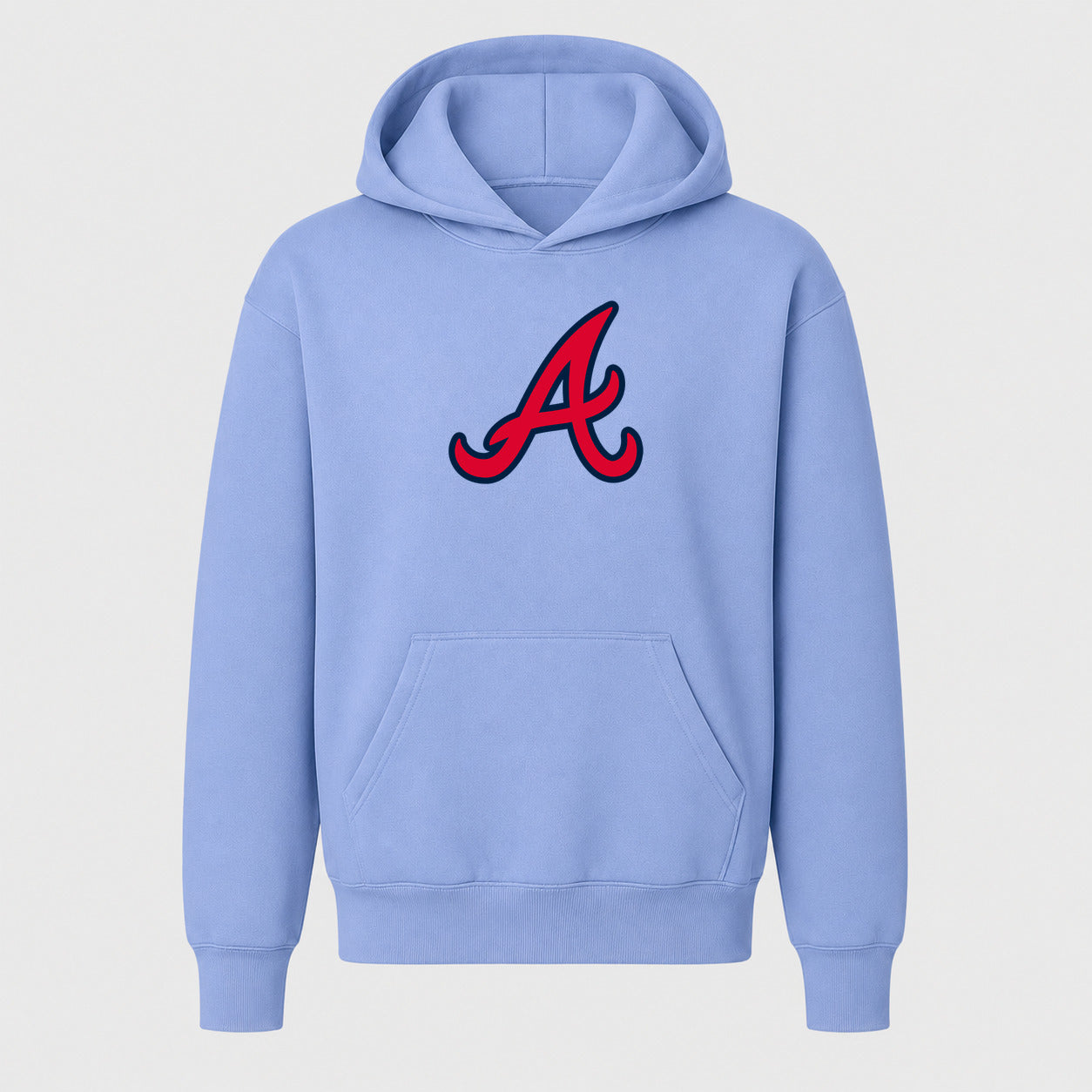 Youth Atlanta Braves Pullover Hoodie - Light Blue
