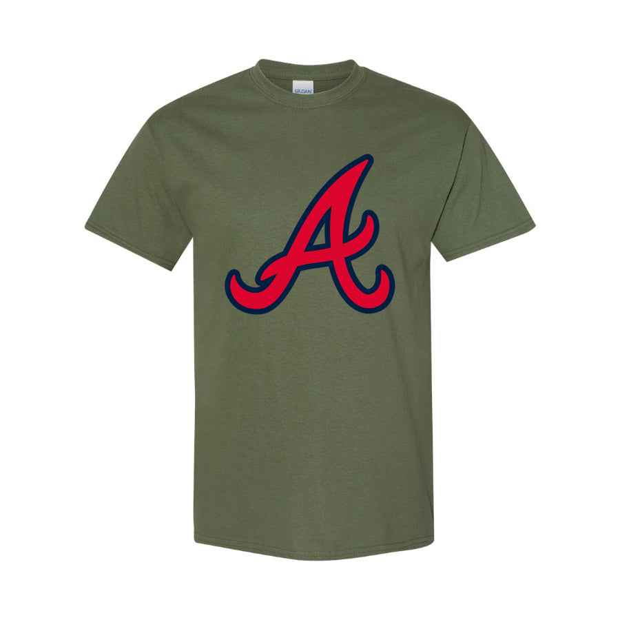 Youth's Atlanta Braves Cotton T-Shirt - Army Green