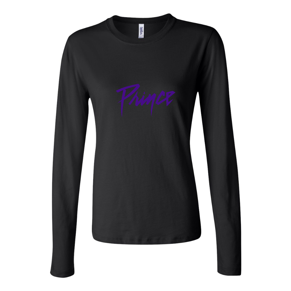 Women's Prince Logo 768x432 Long Sleeve T-Shirt - Black
