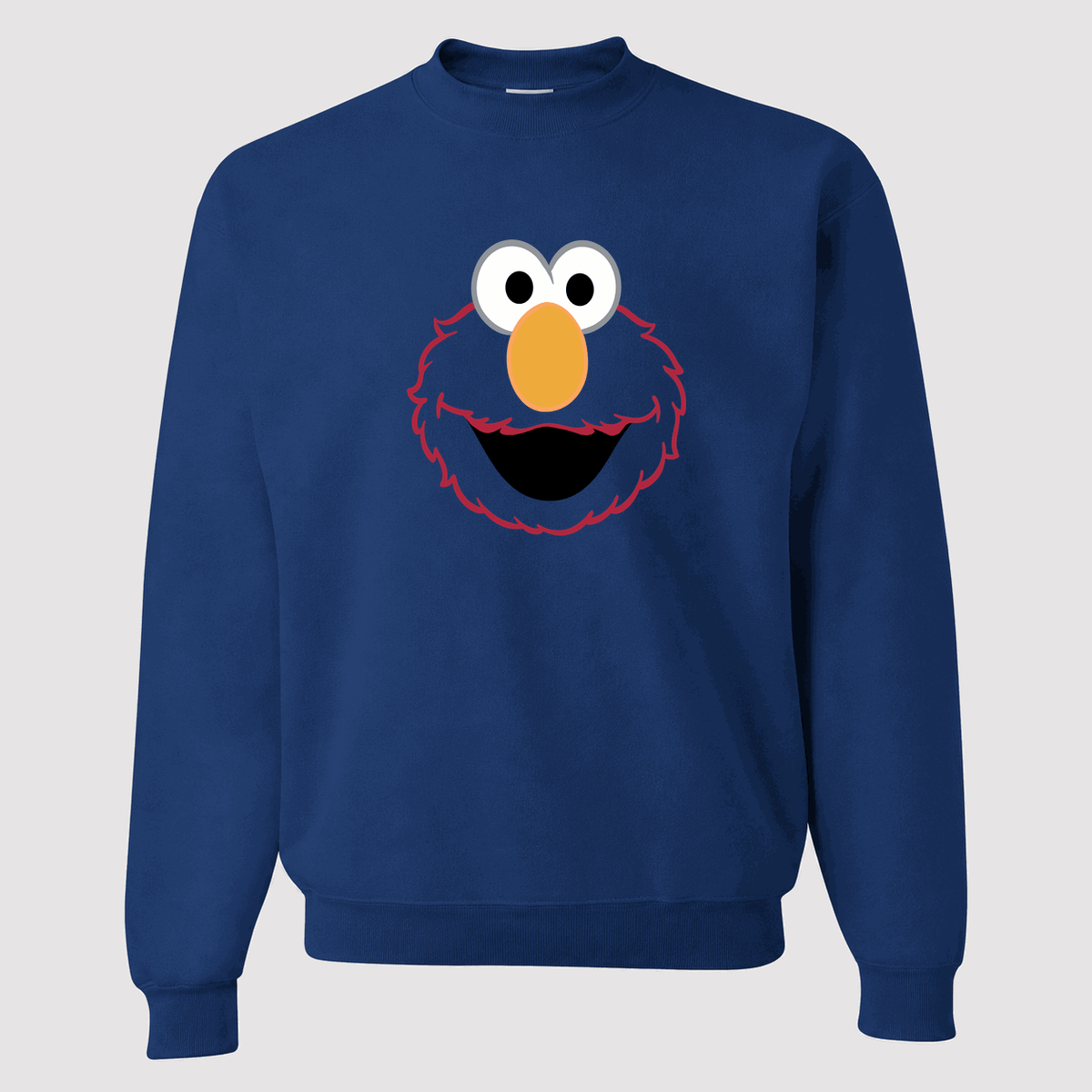 Men's Elmo Face Crewneck Sweatshirt - Blue