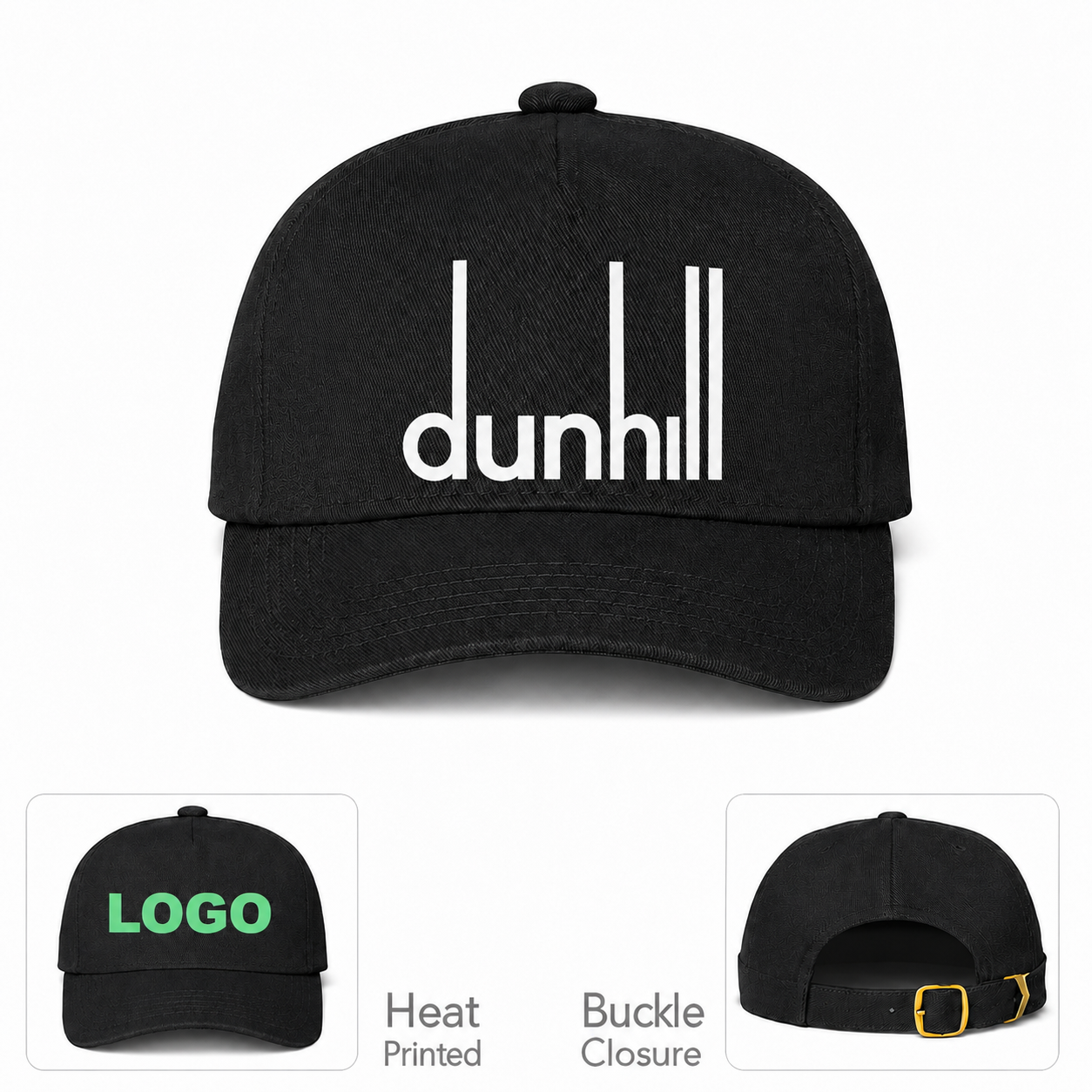 Dunhill Black Dad Baseball Cap Hat