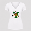 Women's Vermont Catamounts V Neck T-Shirt in white