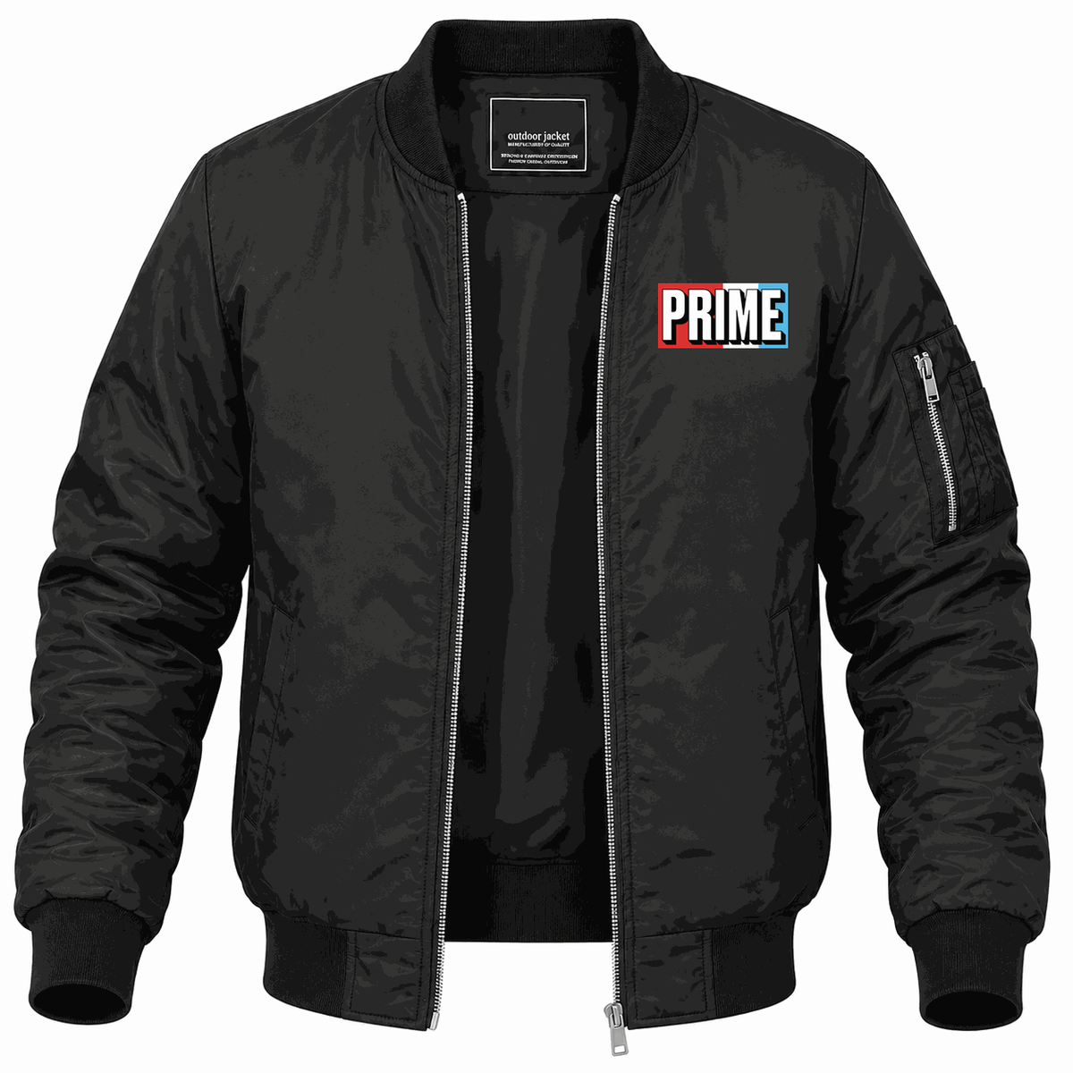 Men's Prime Drink Lightweight Bomber Jacket - Black