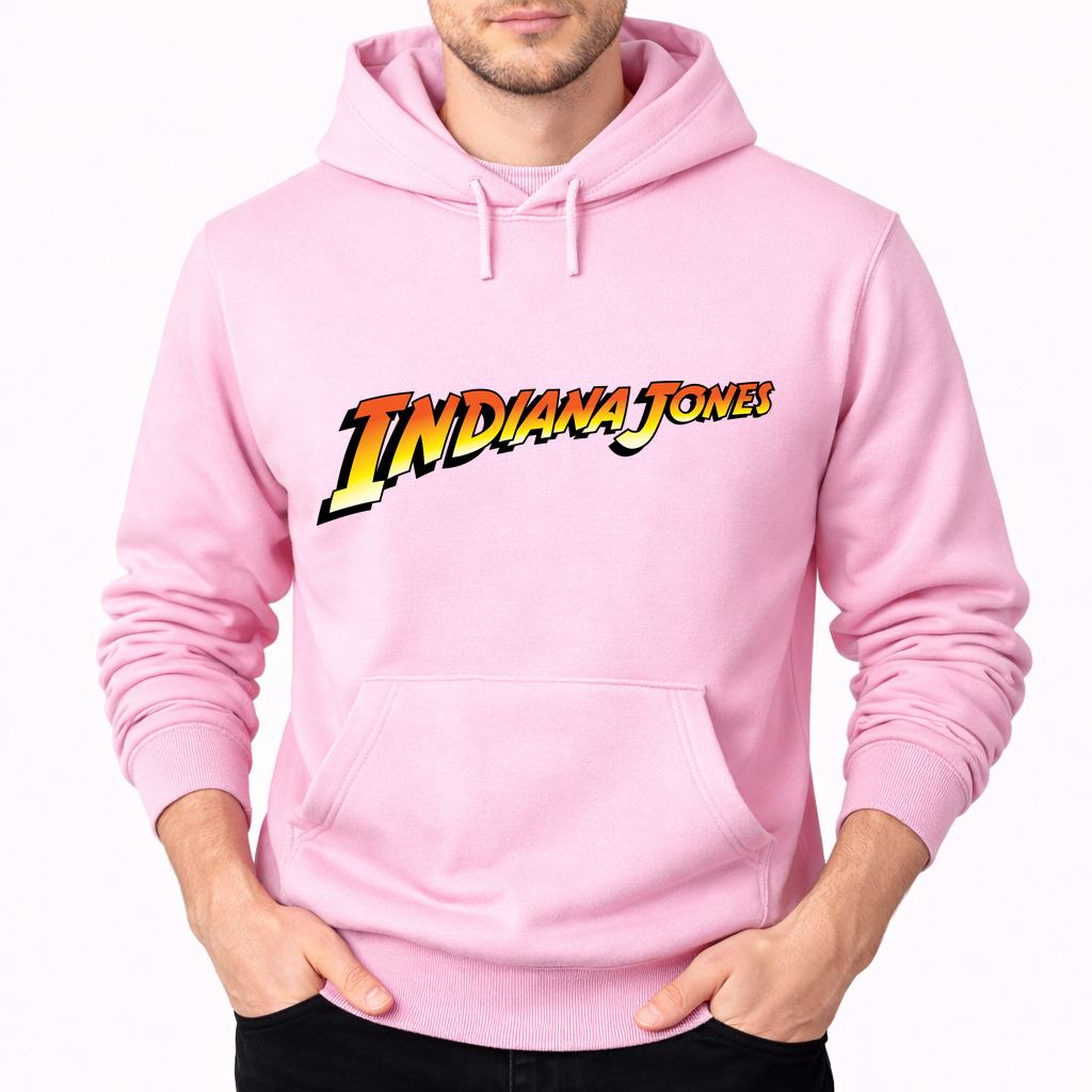 Men's Indiana Jones Pullover Hoodie - Pink