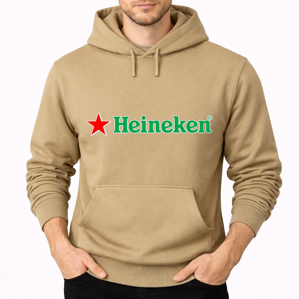 Men's Heineken Pullover Hoodie - Tan