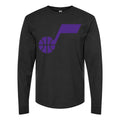 Men's Utah Jazz Long sleeves Cotton Blend T-Shirt - Black