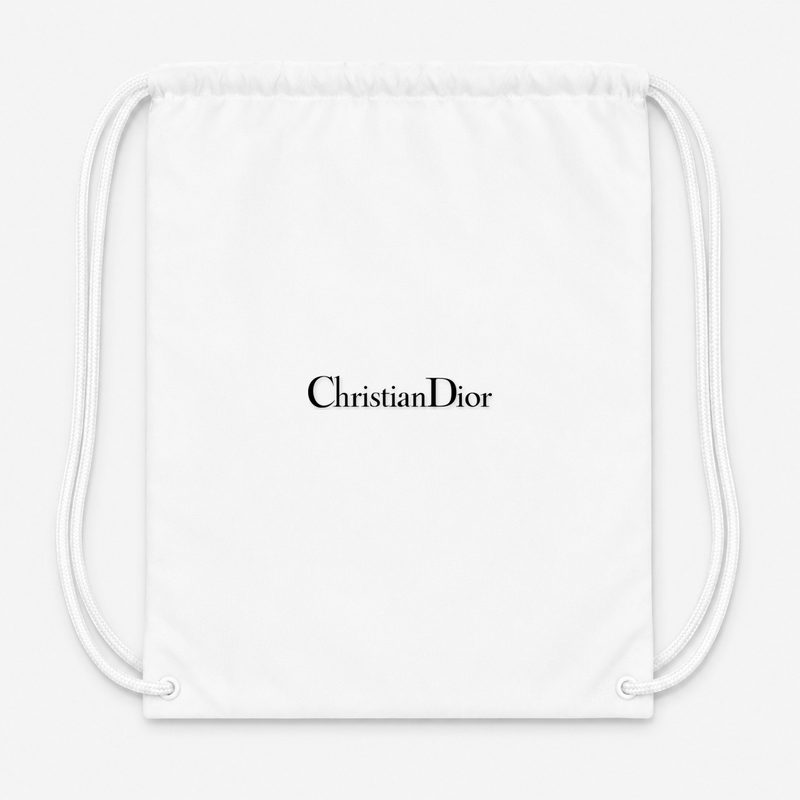 Dior Black Drawstring Bag - White